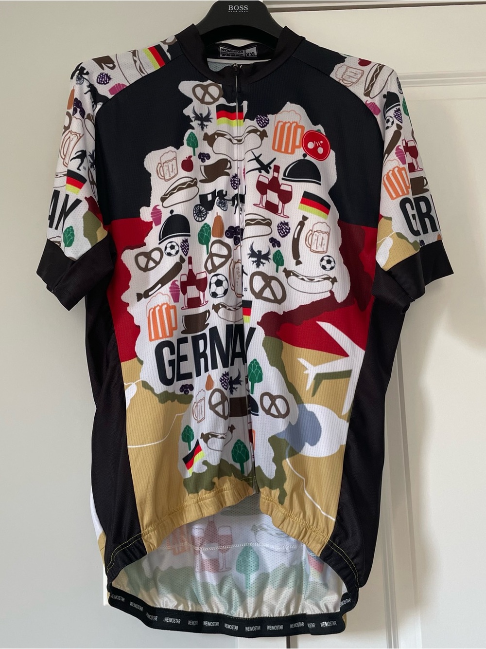 Germany Graphic Cycling Jersey - Black, Red, Gold